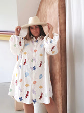 Load image into Gallery viewer, ZIGGY AND THE SUN - MYER SMOCK DRESS - WHITE EMBROIDERY
