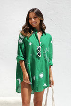Load image into Gallery viewer, BY FRANKIE - LUNA SHIRT DRESS - GREEN
