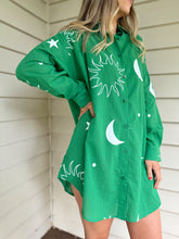 Load image into Gallery viewer, BY FRANKIE - LUNA SHIRT DRESS - GREEN
