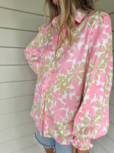 Load image into Gallery viewer, PIA FLORAL BLOUSE - PINK LIME
